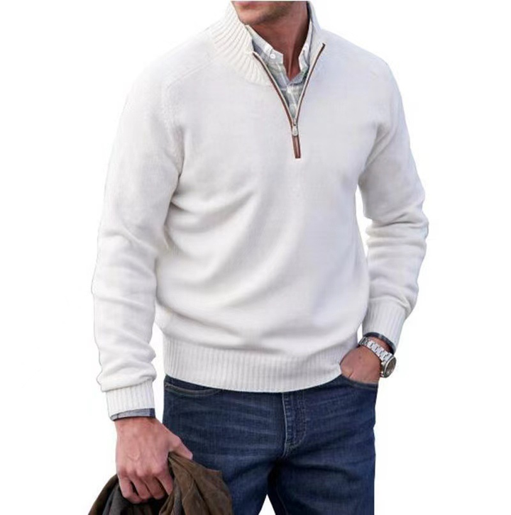 Vicente | Stylish Italian Zip Sweater