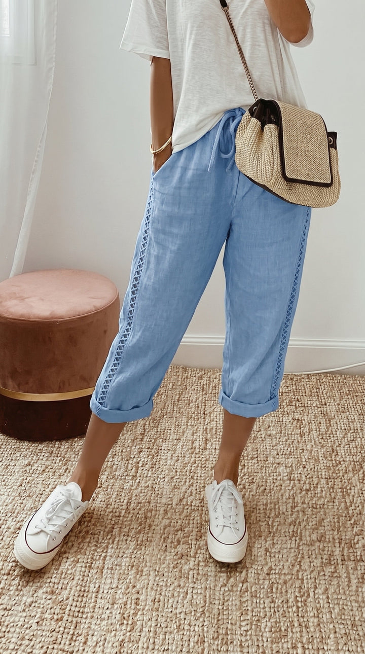 Olivia | Lace Capri Pants