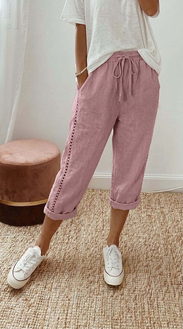 Olivia | Lace Capri Pants