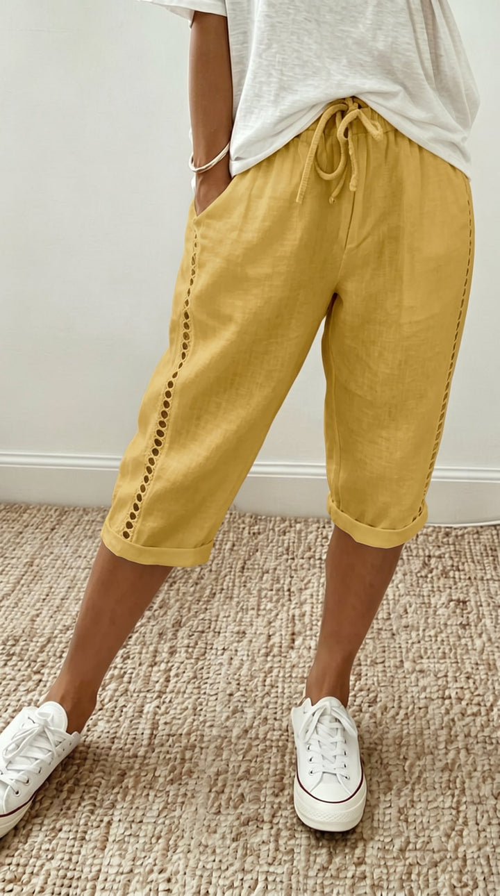 Olivia | Lace Capri Pants