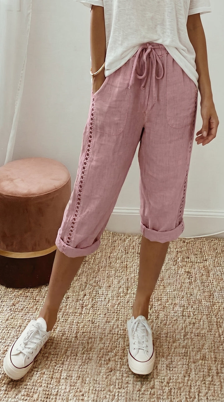 Olivia | Lace Capri Pants
