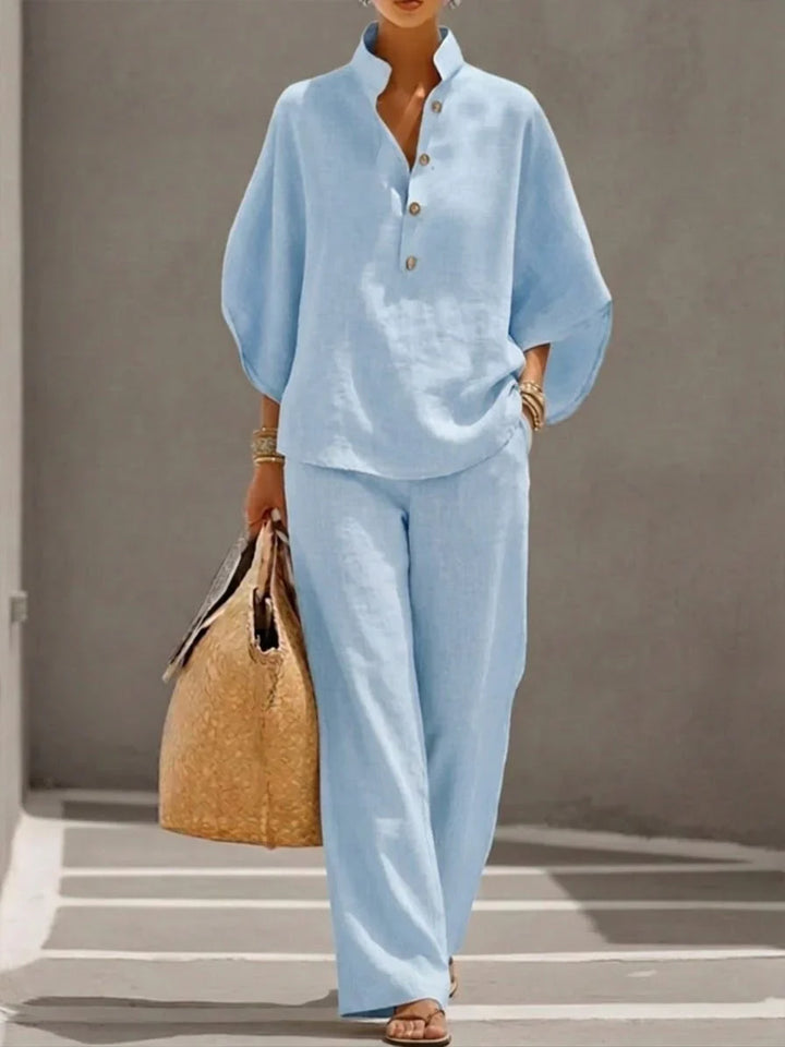 Maribel | With Batwing Sleeves and Wide Pants