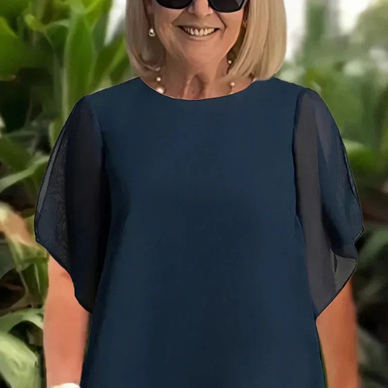 Samatha | Suit with Draped Palazzo Pants