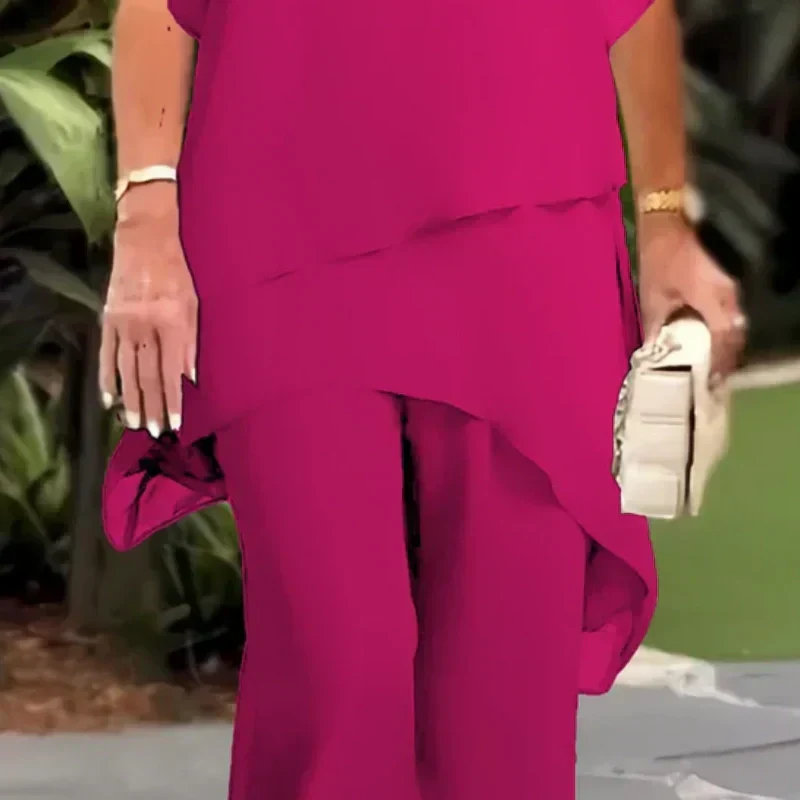 Samatha | Suit with Draped Palazzo Pants