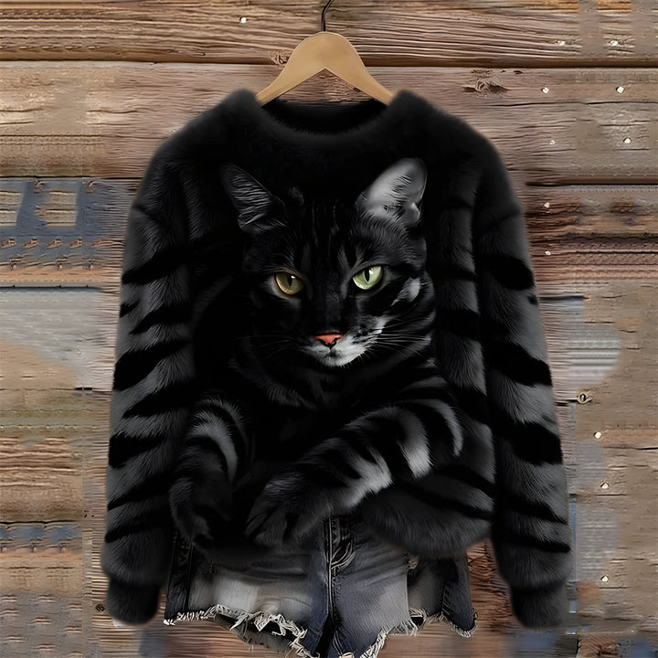 Sandra | Cat Print Sweater